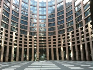 La cour intérieure du parlement européen (photo personnelle CC)