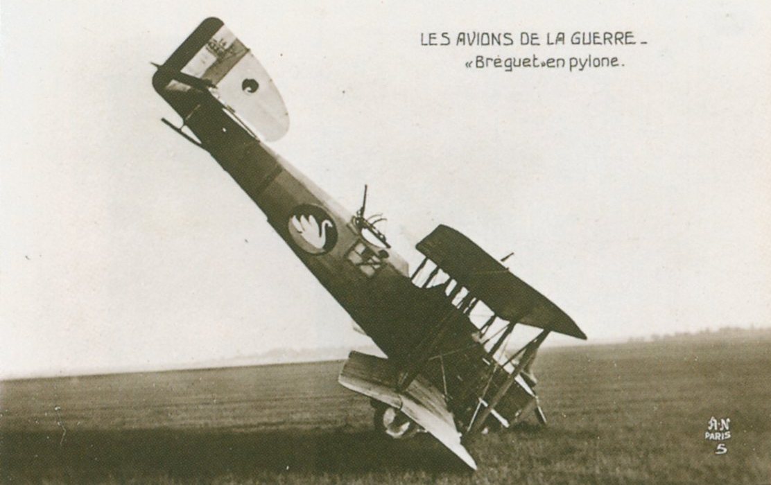 Carte Postale Postcard 1914-1918 Bréguet en pylone Bréguet in pylon
