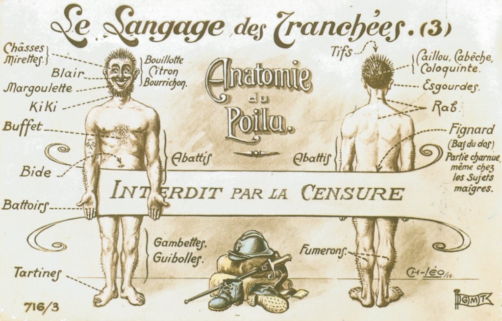 Carte Postale Postcard 1914-1918 Le Langage des tranchées The Language of the trenches