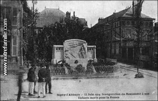 Cartes Postales Photos Inauguration du Monument des Enfants morts pour la France 8460 SIGNY L ABBAYE ardennes (08)